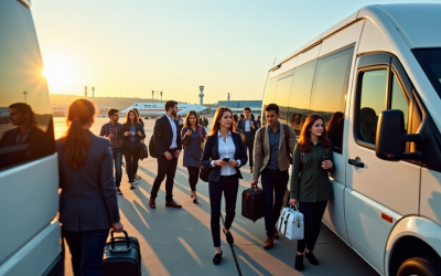 Transfert aéroport et gare : Simplifiez vos déplacements de groupe en minibus
