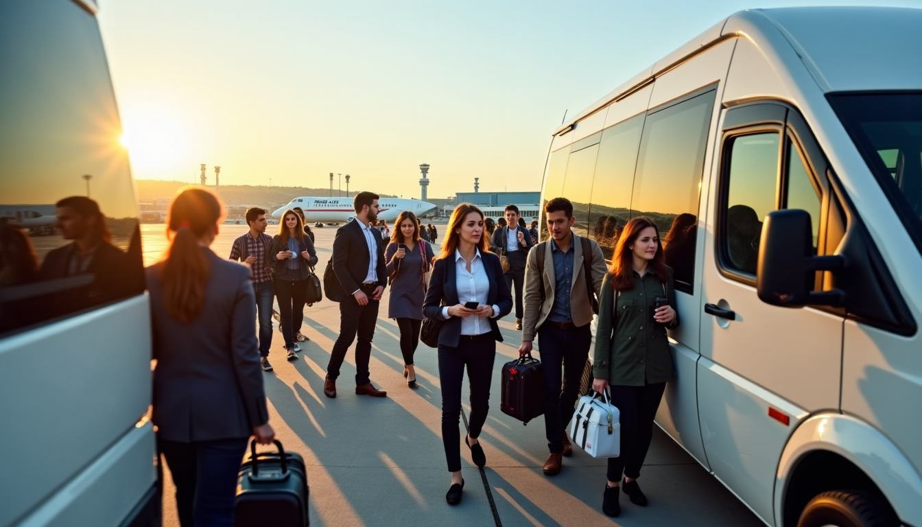 Transfert aéroport et gare : Simplifiez vos déplacements de groupe en minibus