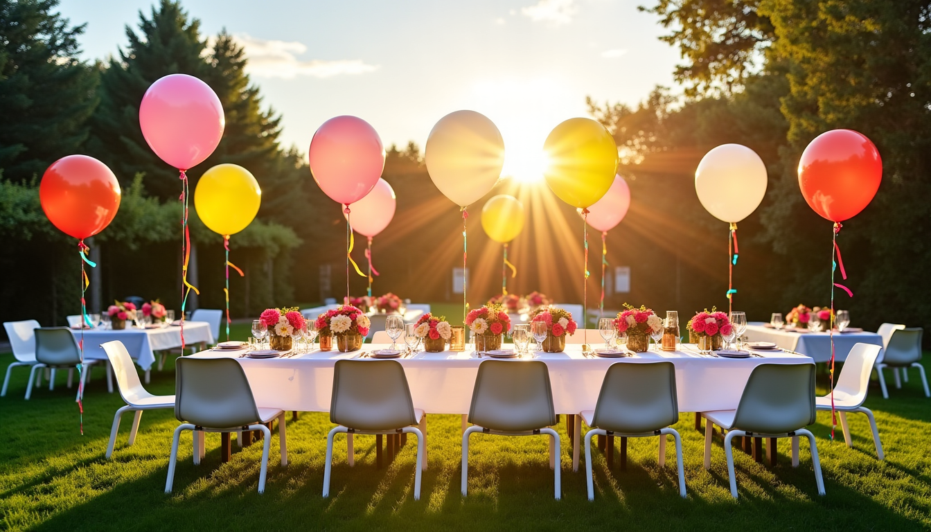Guide complet pour équiper une fête d’anniversaire avec la location de matériel de réception