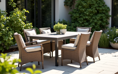 Salon de jardin résine tressée Aosom : notre avis sur la qualité et la durabilité