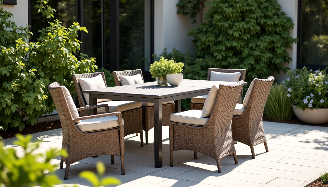 Salon de jardin résine tressée Aosom : notre avis sur la qualité et la durabilité