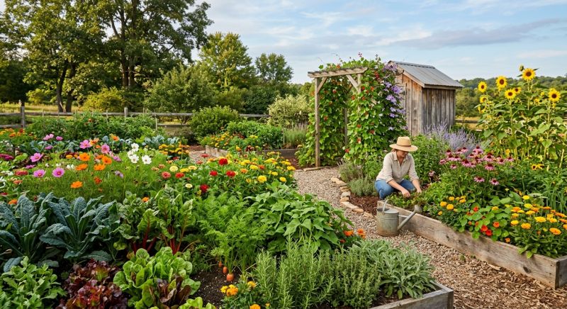 potager fleuri